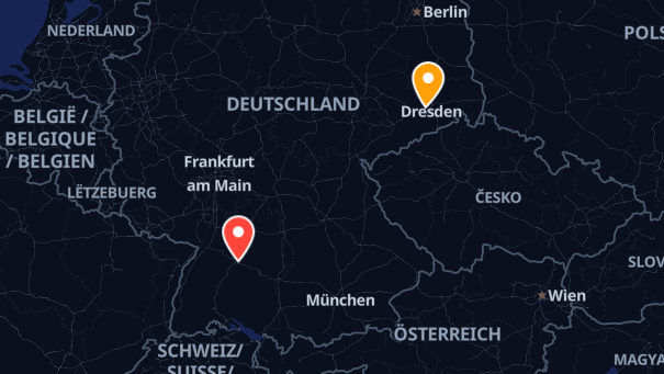 Map of company locations
