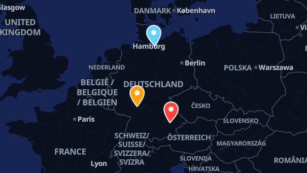 Map of company locations