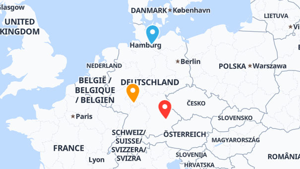 Map of company locations