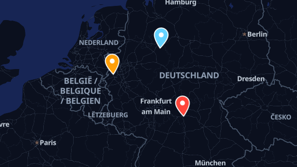 Map of company locations