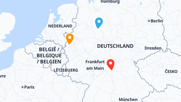 Map of company locations
