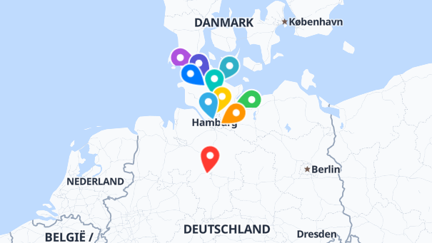 Map of company locations