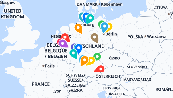 Map of company locations