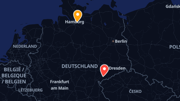 Map of company locations
