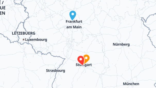 Map of company locations