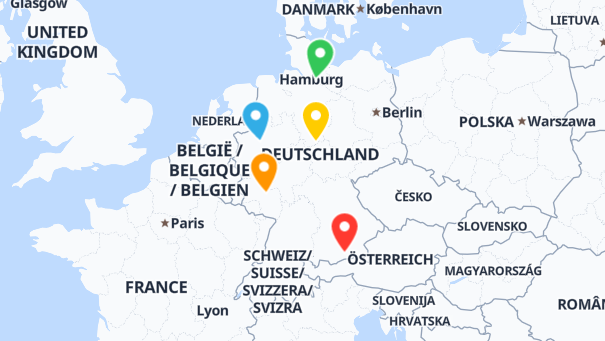 Map of company locations
