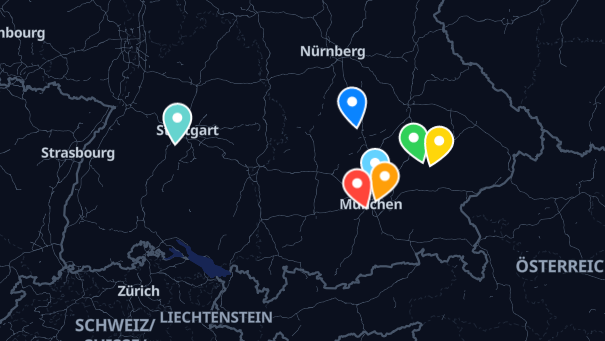 Map of company locations