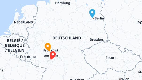Map of company locations