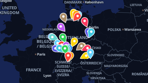 Map of company locations