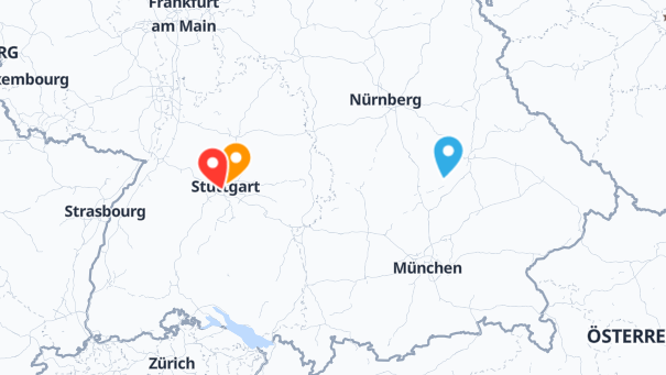 Map of company locations