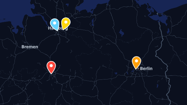 Map of company locations