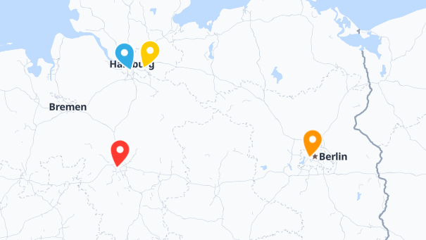 Map of company locations