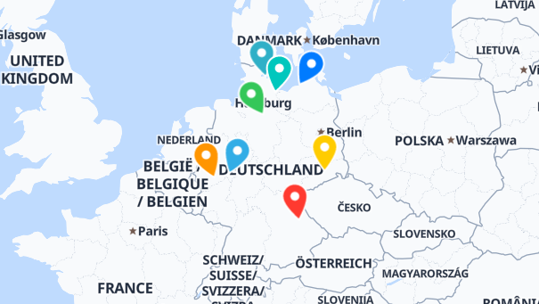Map of company locations