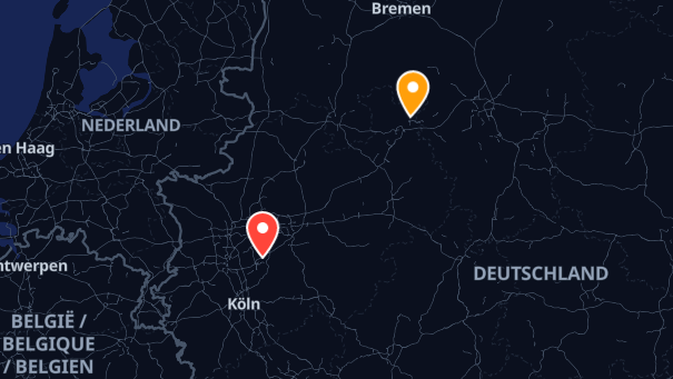 Map of company locations