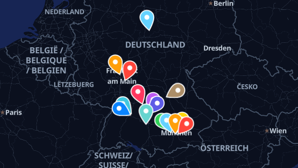 Map of company locations