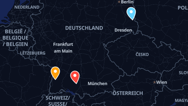 Map of company locations