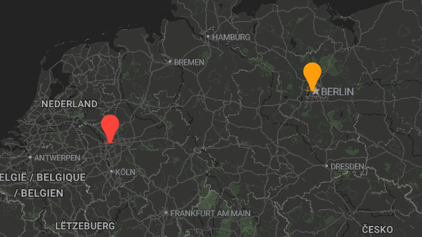 Map of company locations