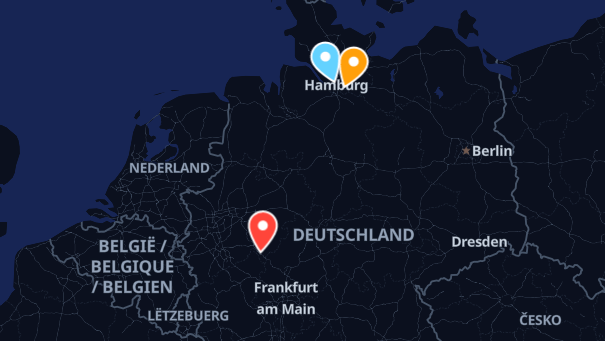 Map of company locations
