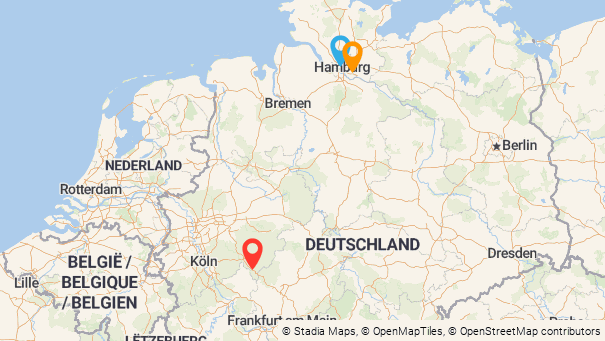 Map of company locations