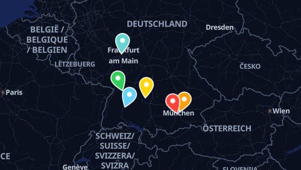 Map of company locations