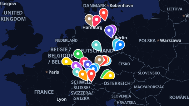 Map of company locations