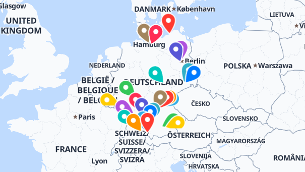 Map of company locations
