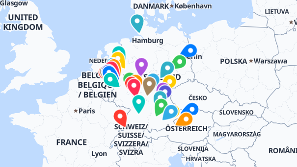 Map of company locations