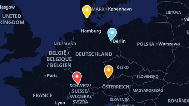 Map of company locations