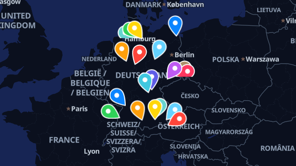 Map of company locations