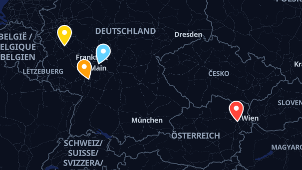 Map of company locations