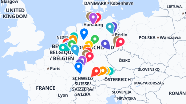 Map of company locations