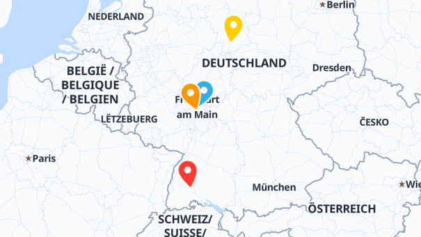 Map of company locations