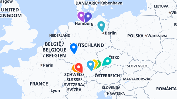 Map of company locations