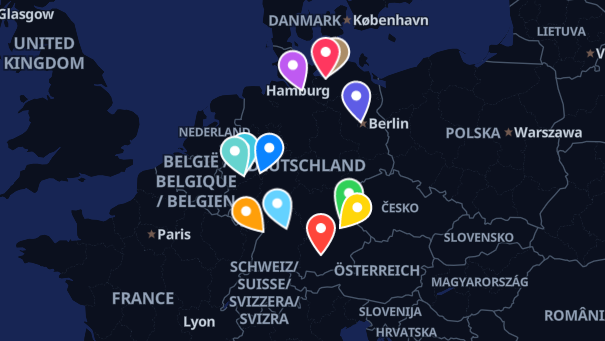 Map of company locations