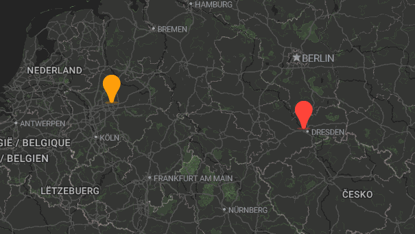 Map of company locations