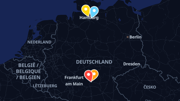 Map of company locations