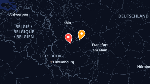 Map of company locations