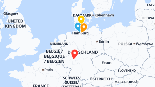 Map of company locations