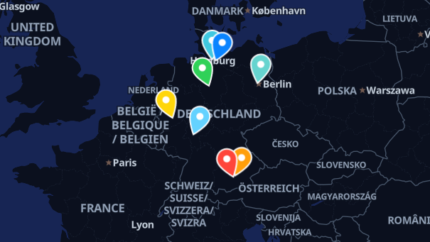 Map of company locations