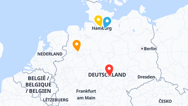 Map of company locations