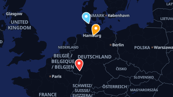 Map of company locations