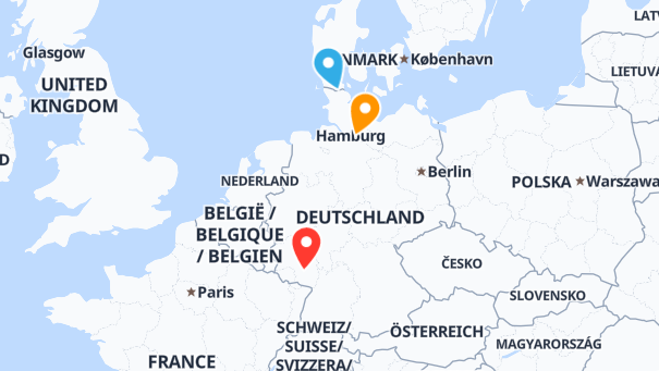 Map of company locations
