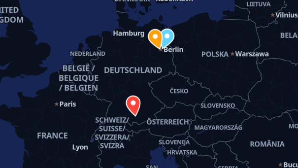 Map of company locations