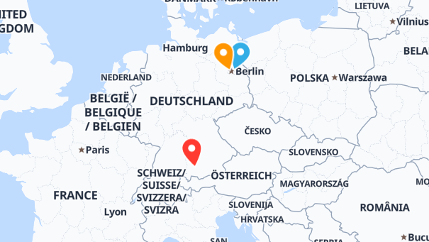 Map of company locations