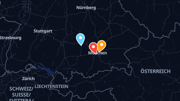 Map of company locations