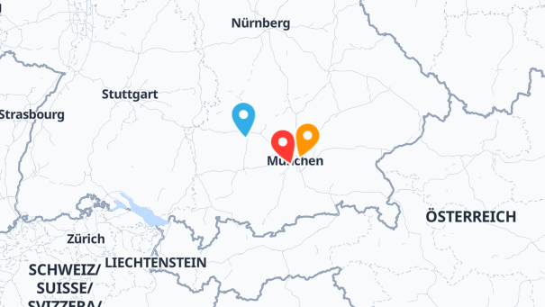 Map of company locations