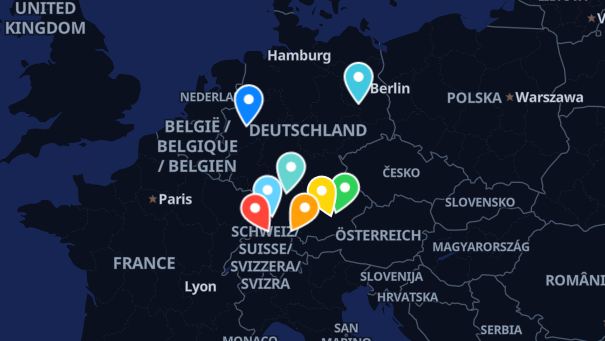 Map of company locations