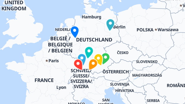 Map of company locations