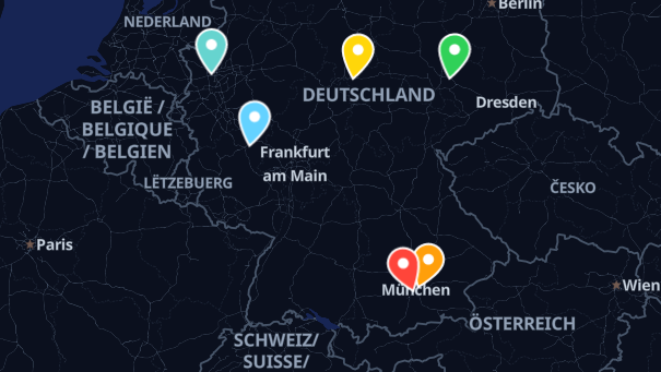 Map of company locations