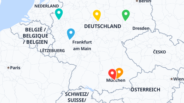 Map of company locations